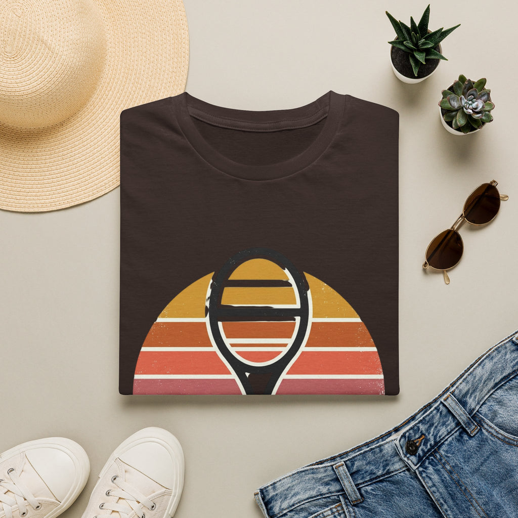 Tennis Racket Retro Sunset T-Shirt
