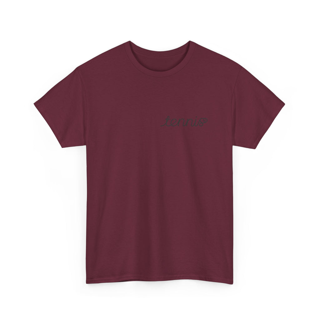 Tennis Serve Line Art Tee — Minimalist Tennis T-Shirt