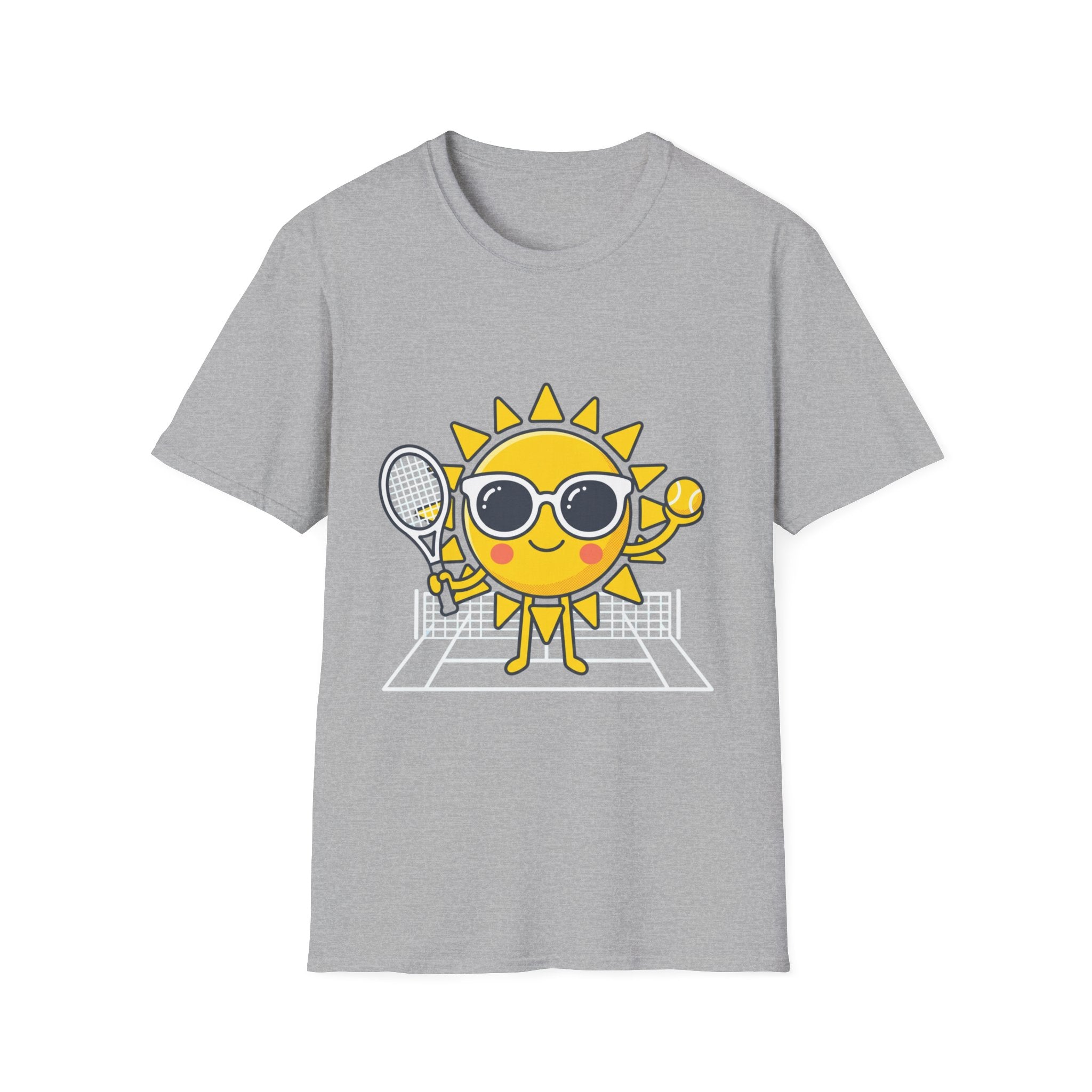 Sunshine Tennis Tee — Cute Sunglasses Sun Graphic T-Shirt