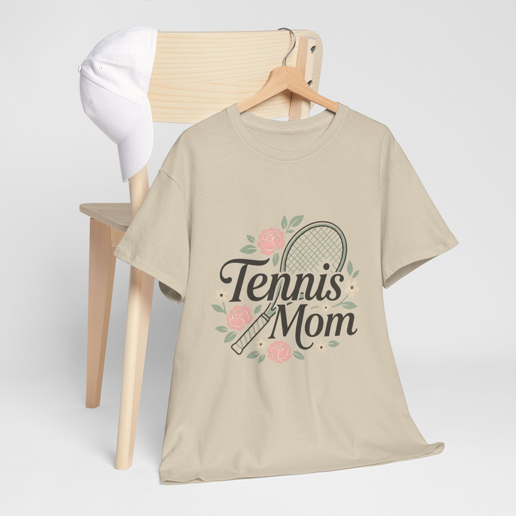 Tennis Mom T‑Shirt — Floral Tennis Racket Tee for Proud Sports Moms
