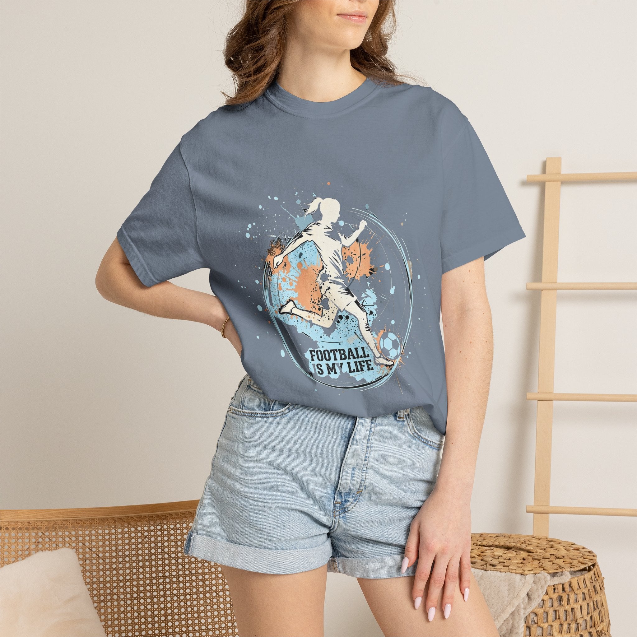 Football Is My Life T-Shirt — Girls' Football Player Tee