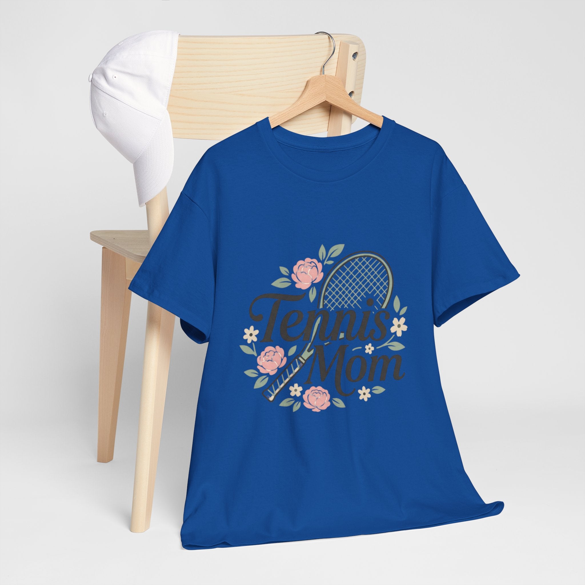 Tennis Mom T‑Shirt — Floral Tennis Racket Tee for Proud Sports Moms