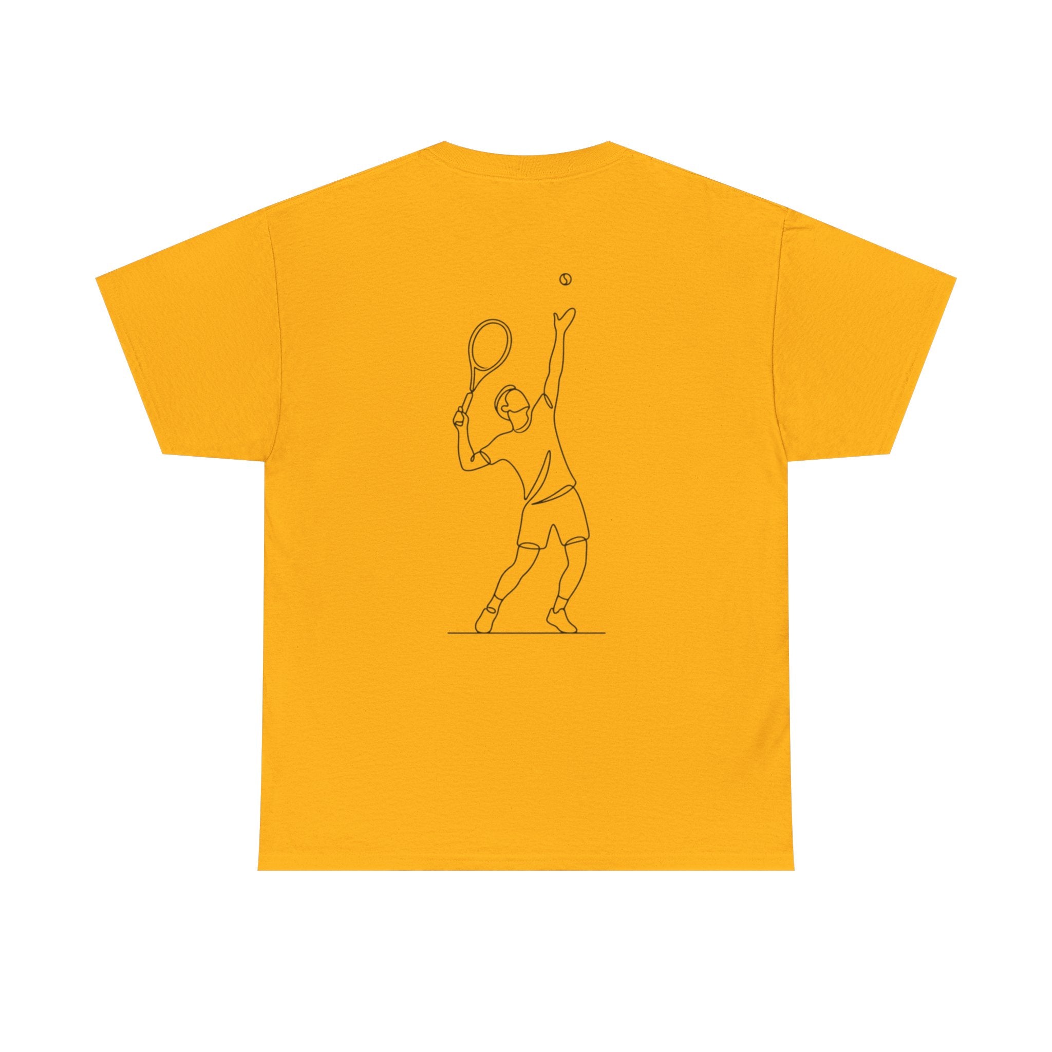 Tennis Serve Line Art Tee — Minimalist Tennis T-Shirt