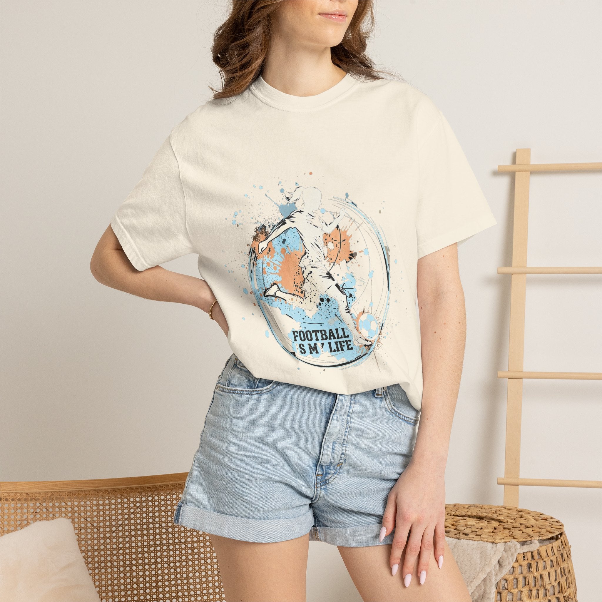 Football Is My Life T-Shirt — Girls' Football Player Tee