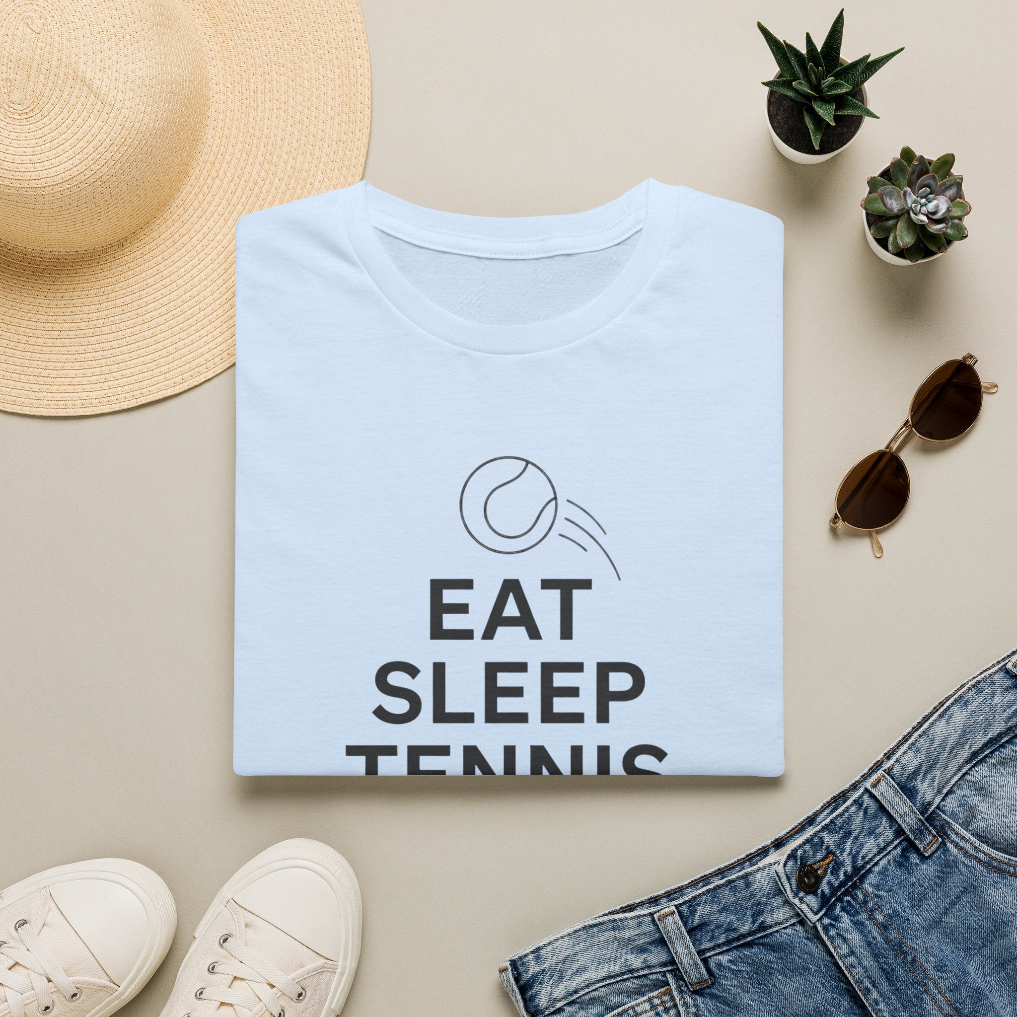 Eat Sleep Tennis Repeat T-Shirt — Tennis Player Graphic Tee