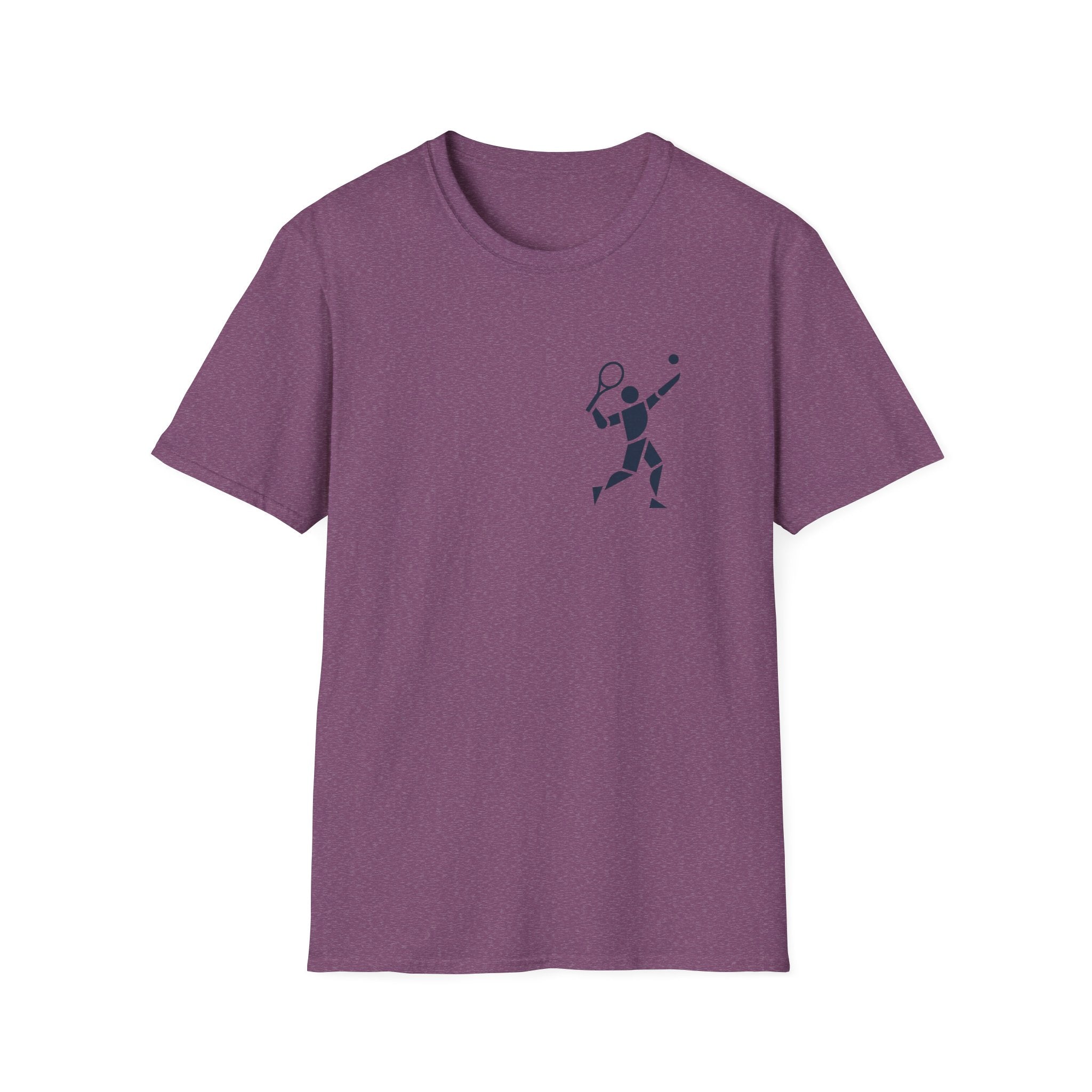 Tennis Player Minimalist T‑Shirt — Geometric Tennis Graphic Tee