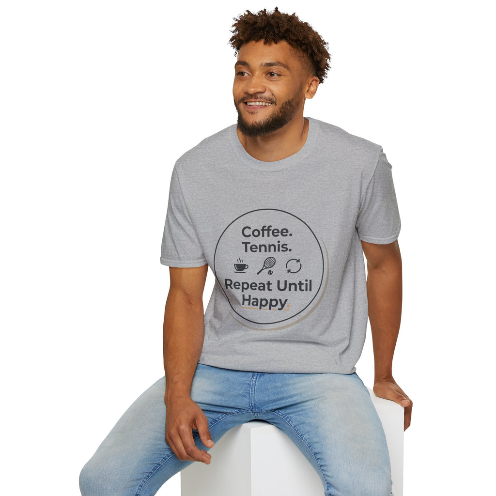 Coffee. Tennis. Repeat Until Happy. T-Shirt