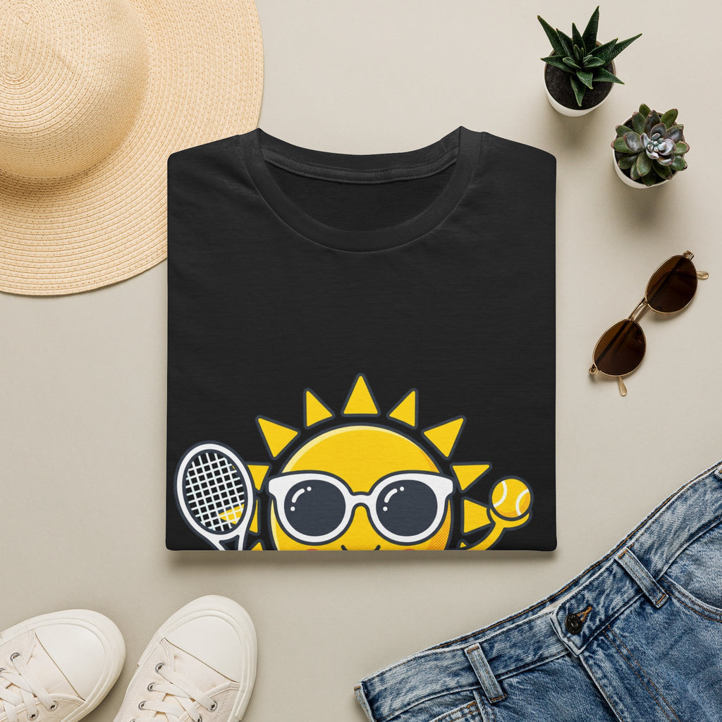 Sunshine Tennis Tee — Cute Sunglasses Sun Graphic T-Shirt