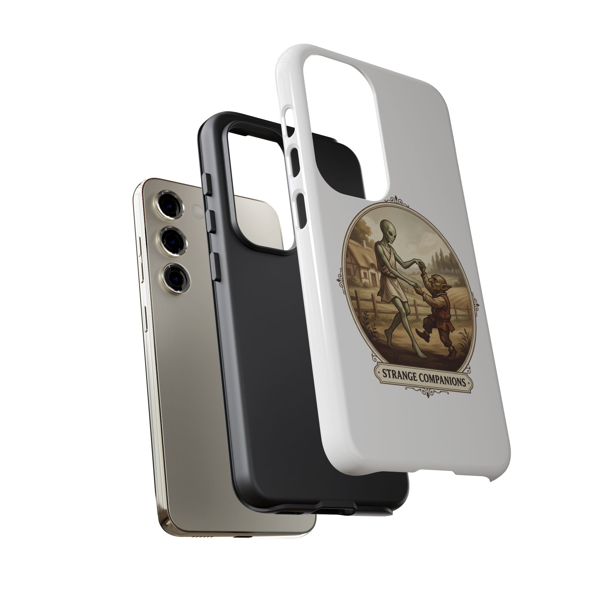 Phone Case — Vintage 'Strange Companions' Alien & Child Illustration