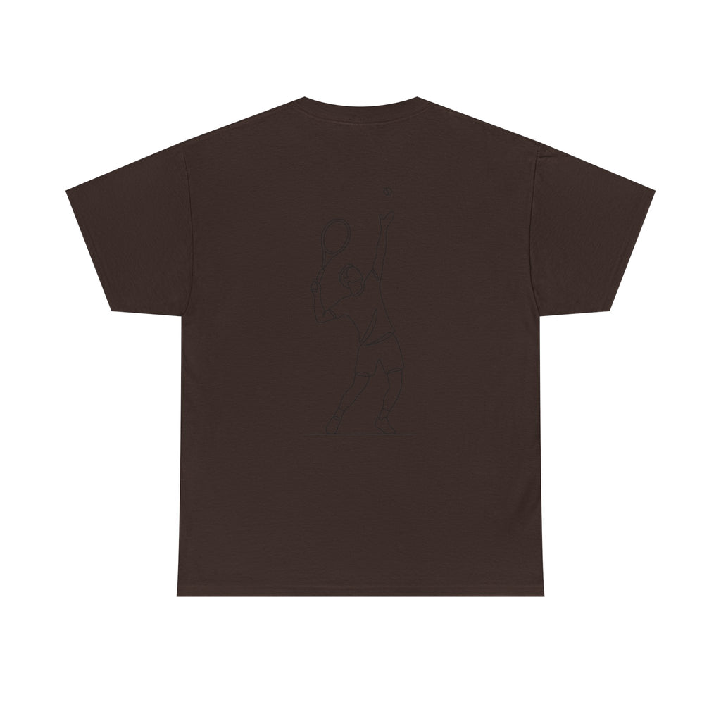 Tennis Serve Line Art Tee — Minimalist Tennis T-Shirt