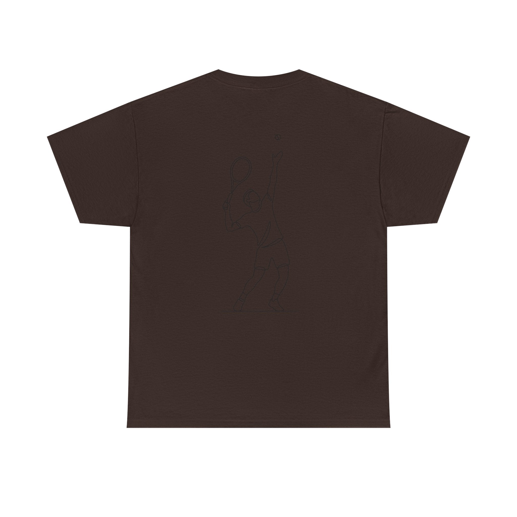 Tennis Serve Line Art Tee — Minimalist Tennis T-Shirt