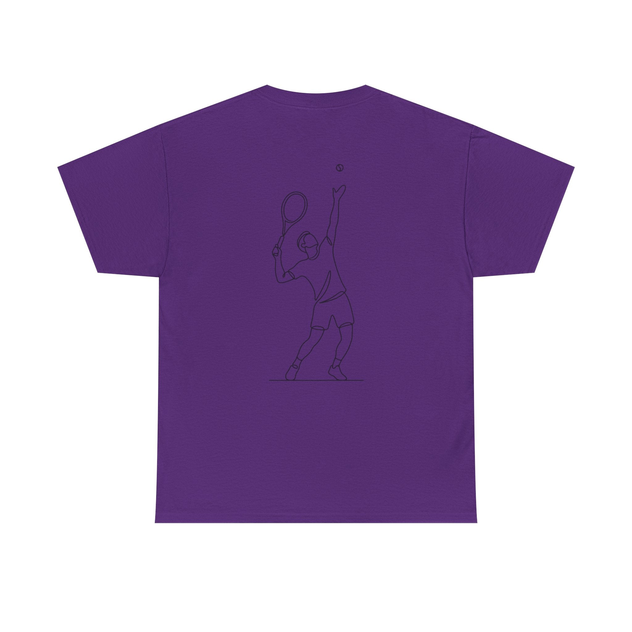 Tennis Serve Line Art Tee — Minimalist Tennis T-Shirt