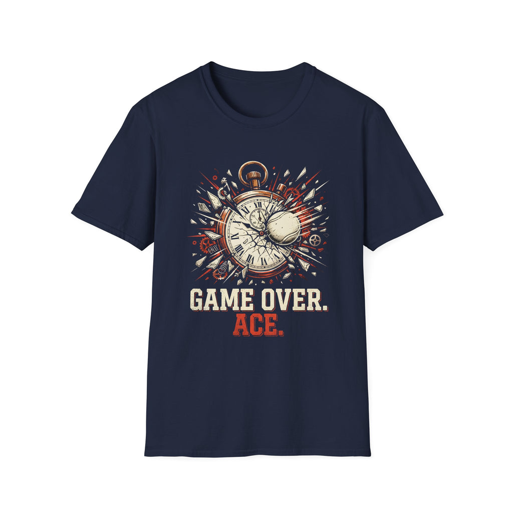 Game Over Ace T-Shirt — Vintage Pocket Watch Explosion Gamer Tee