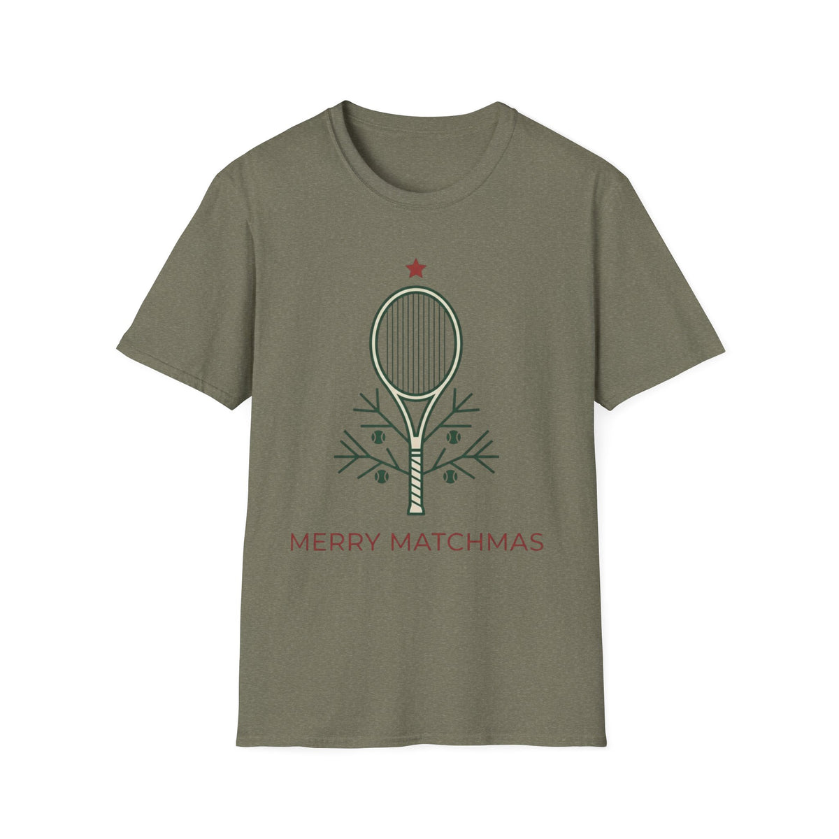Tennis Christmas T‑Shirt — 'Merry Matchmas' Holiday Tennis Tee