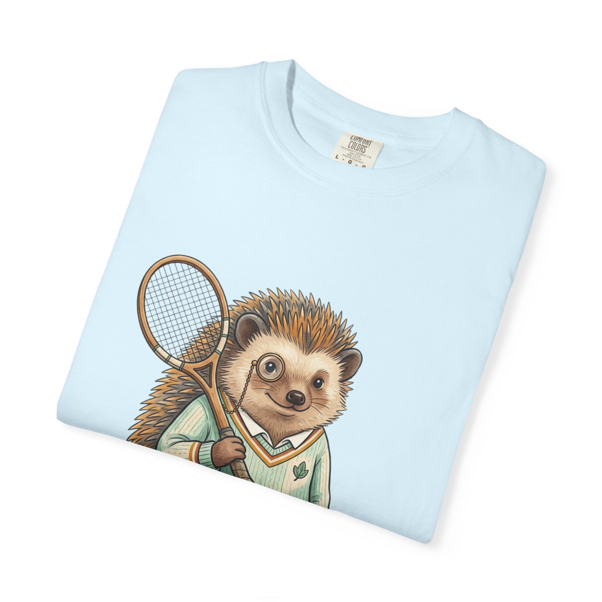 Hedgehog Tennis Player T‑Shirt — Cute Vintage Sports Animal Tee