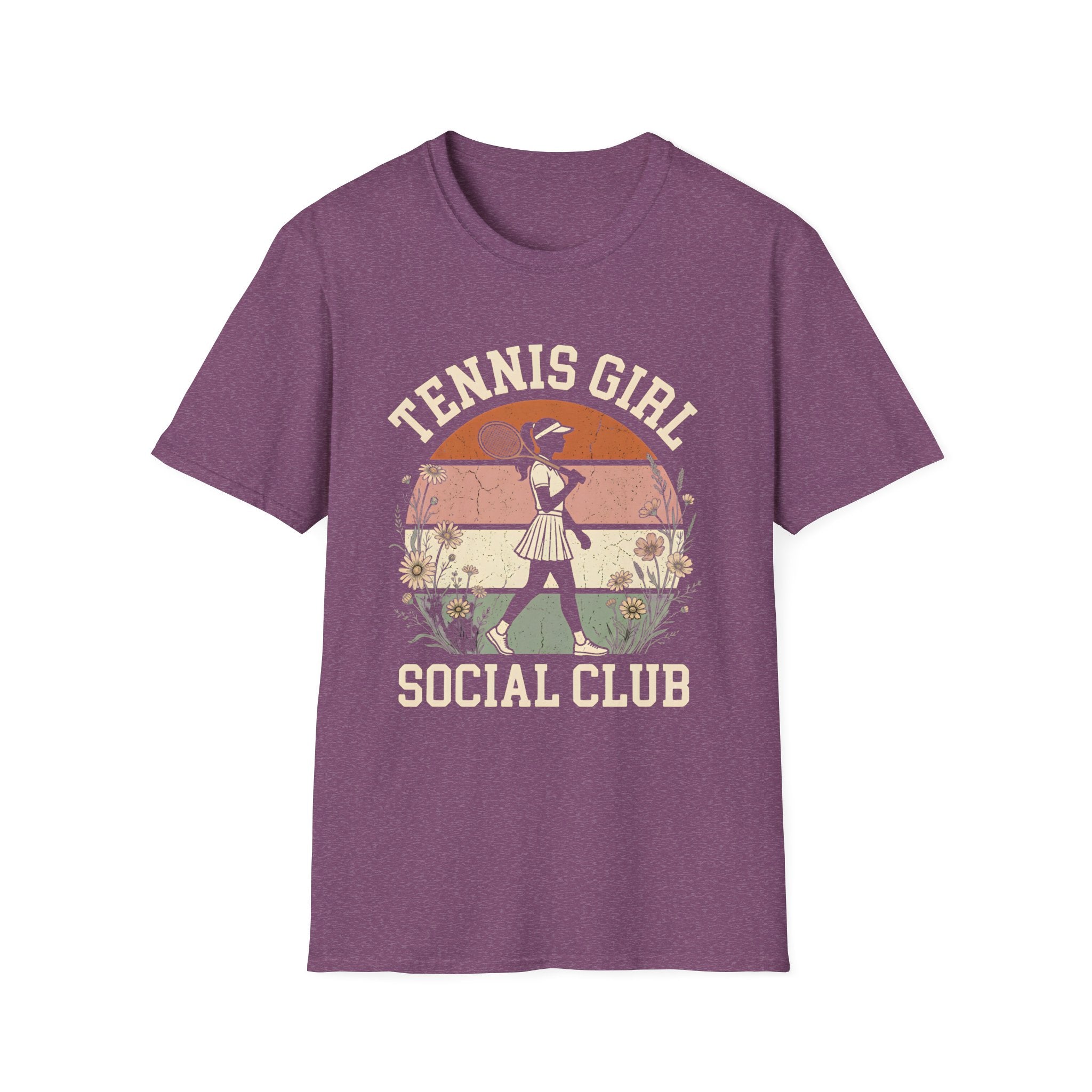 Retro Tennis Girl T-Shirt — Vintage Tennis Club Graphic Tee