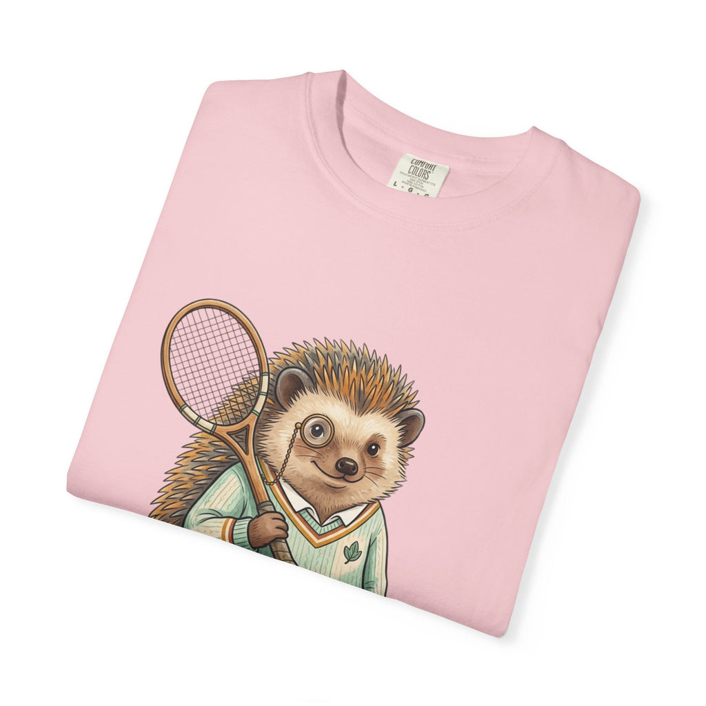 Hedgehog Tennis Player T‑Shirt — Cute Vintage Sports Animal Tee