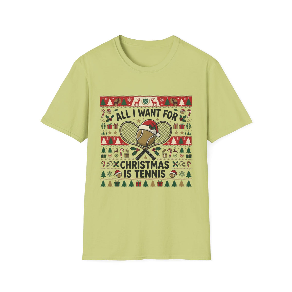 Tennis Christmas T‑Shirt — "All I Want For Christmas Is Tennis" Holiday Tee