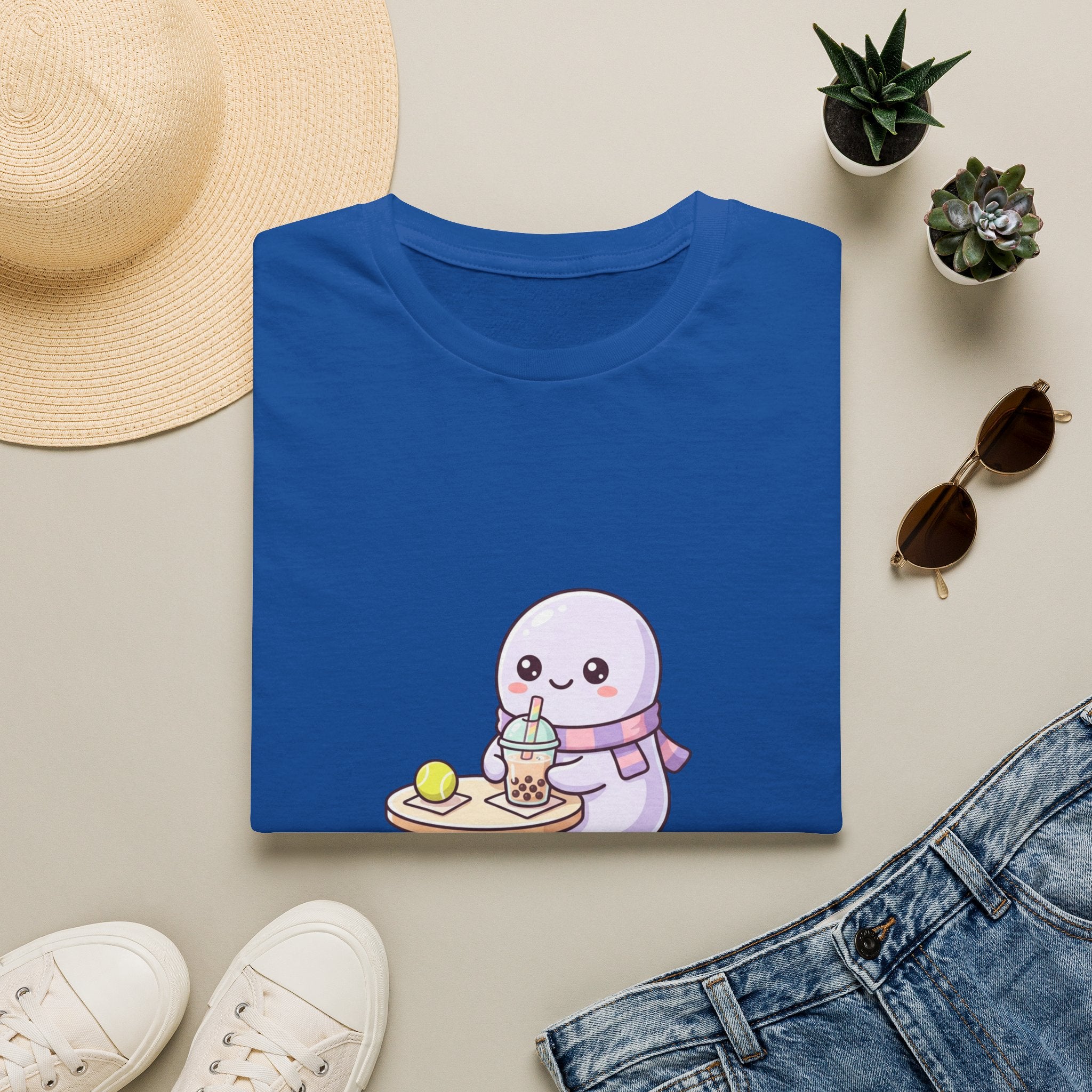 Cute Seal Cafe T-Shirt — Kawaii Sea Otter Drinking Bubble Tea