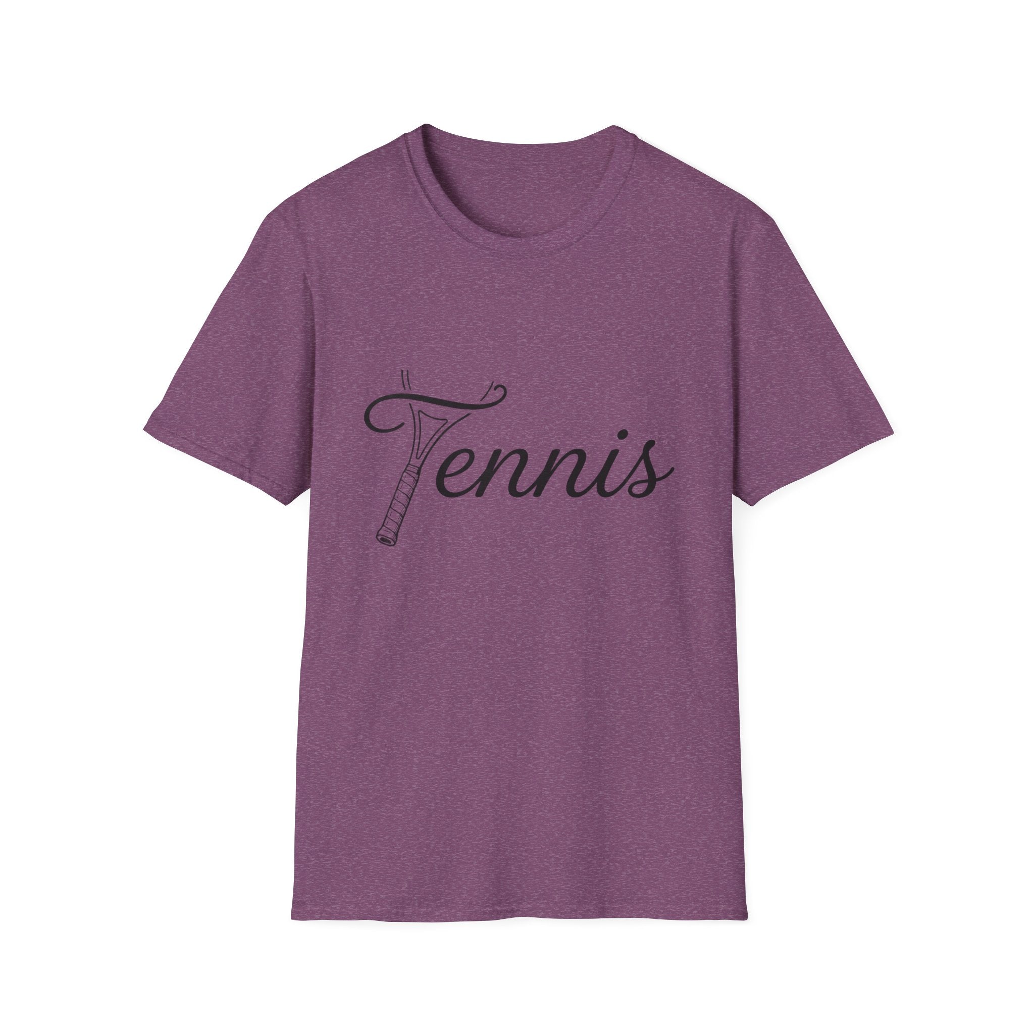 Tennis T-Shirt — Elegant Script Racket Design