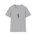 T-Shirt — Minimal Blue Tennis Player Graphic Tee
