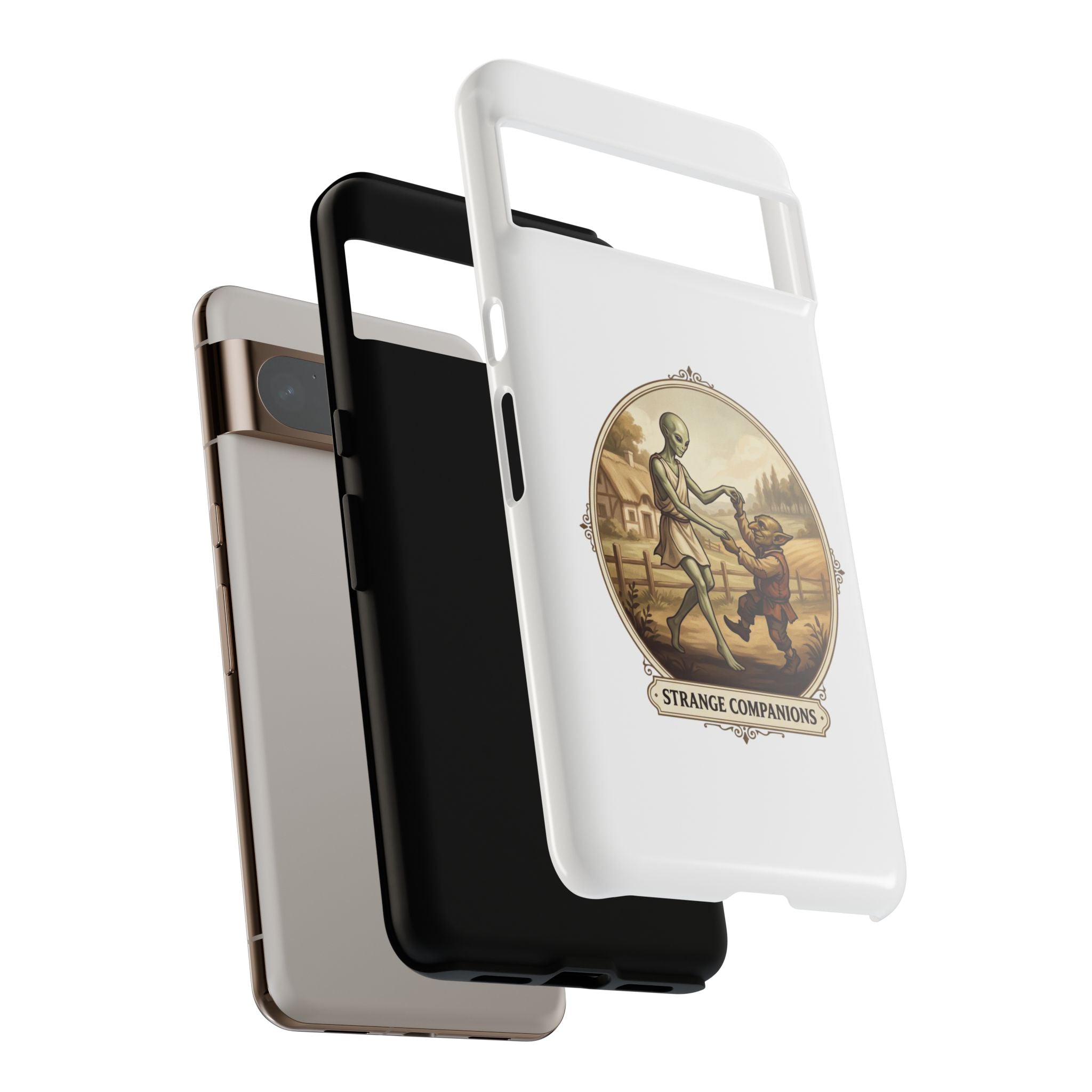 Phone Case — Vintage 'Strange Companions' Alien & Child Illustration