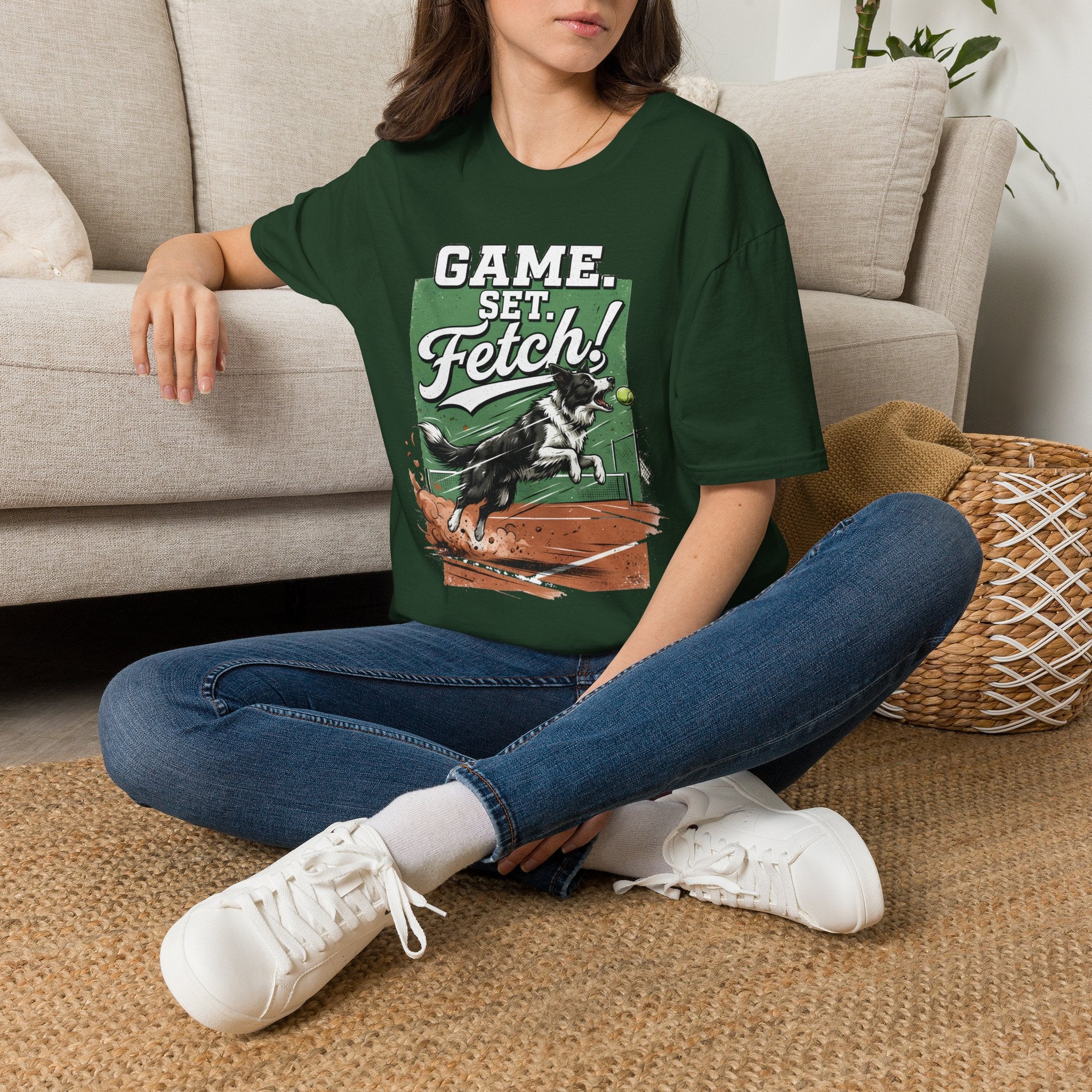 Game, Set, Fetch! Tennis Dog T-Shirt — Funny Pet Lover Athletic Tee