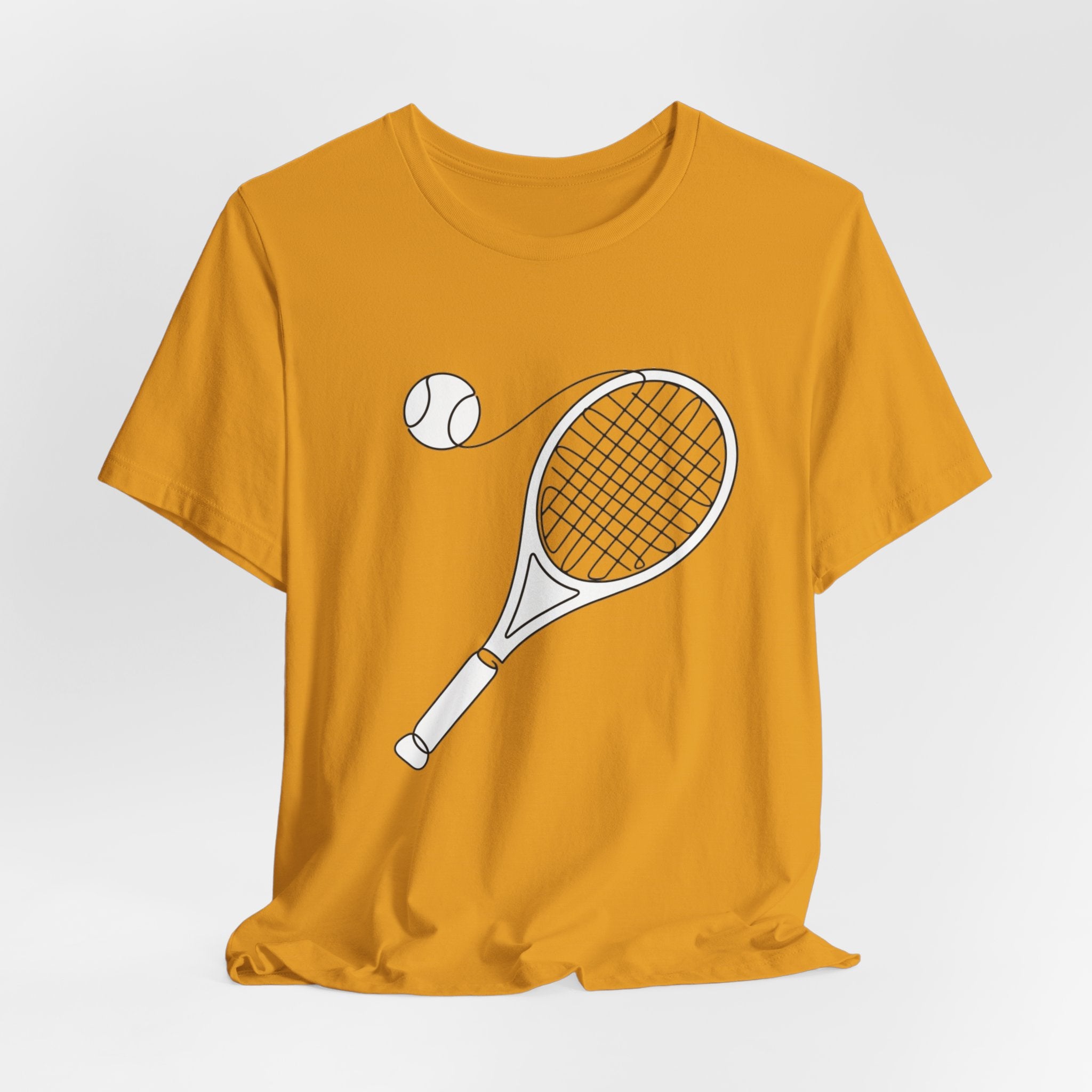 Tennis Racket & Ball Graphic Tee – Minimal Sports T‑Shirt for Players & Fans