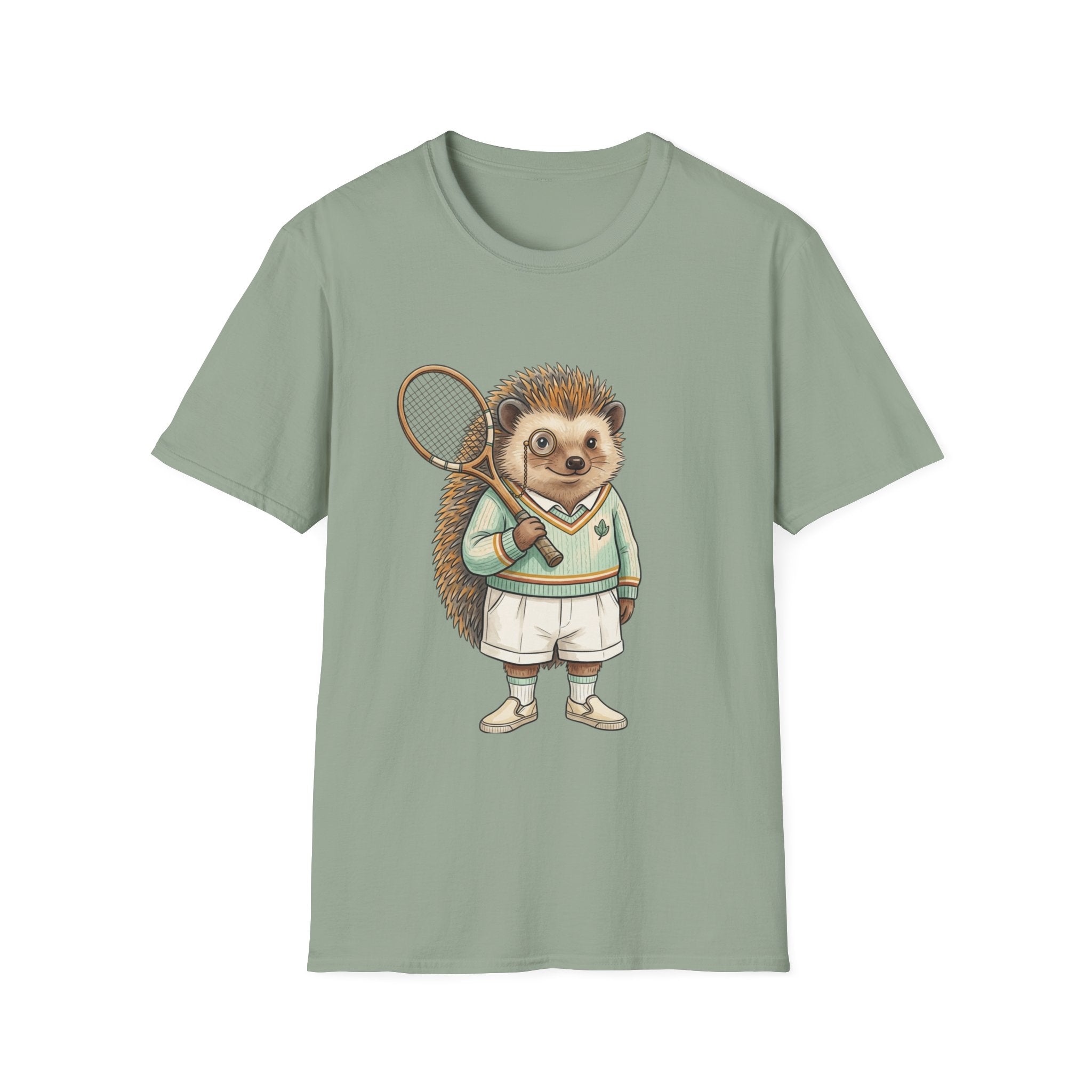 Hedgehog Tennis Player T-Shirt – Cute Animal Sports Graphic Tee