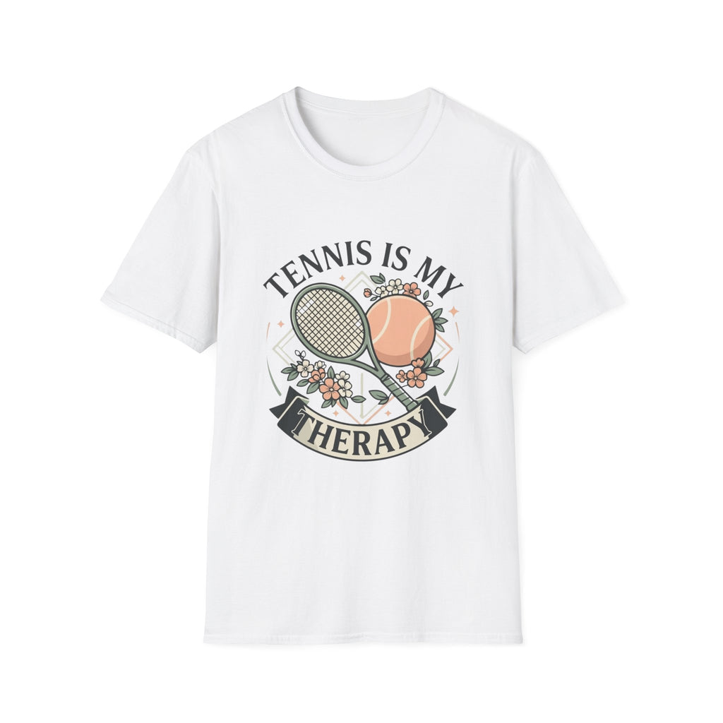 T-Shirt — "Tennis Is My Therapy" Graphic Tee