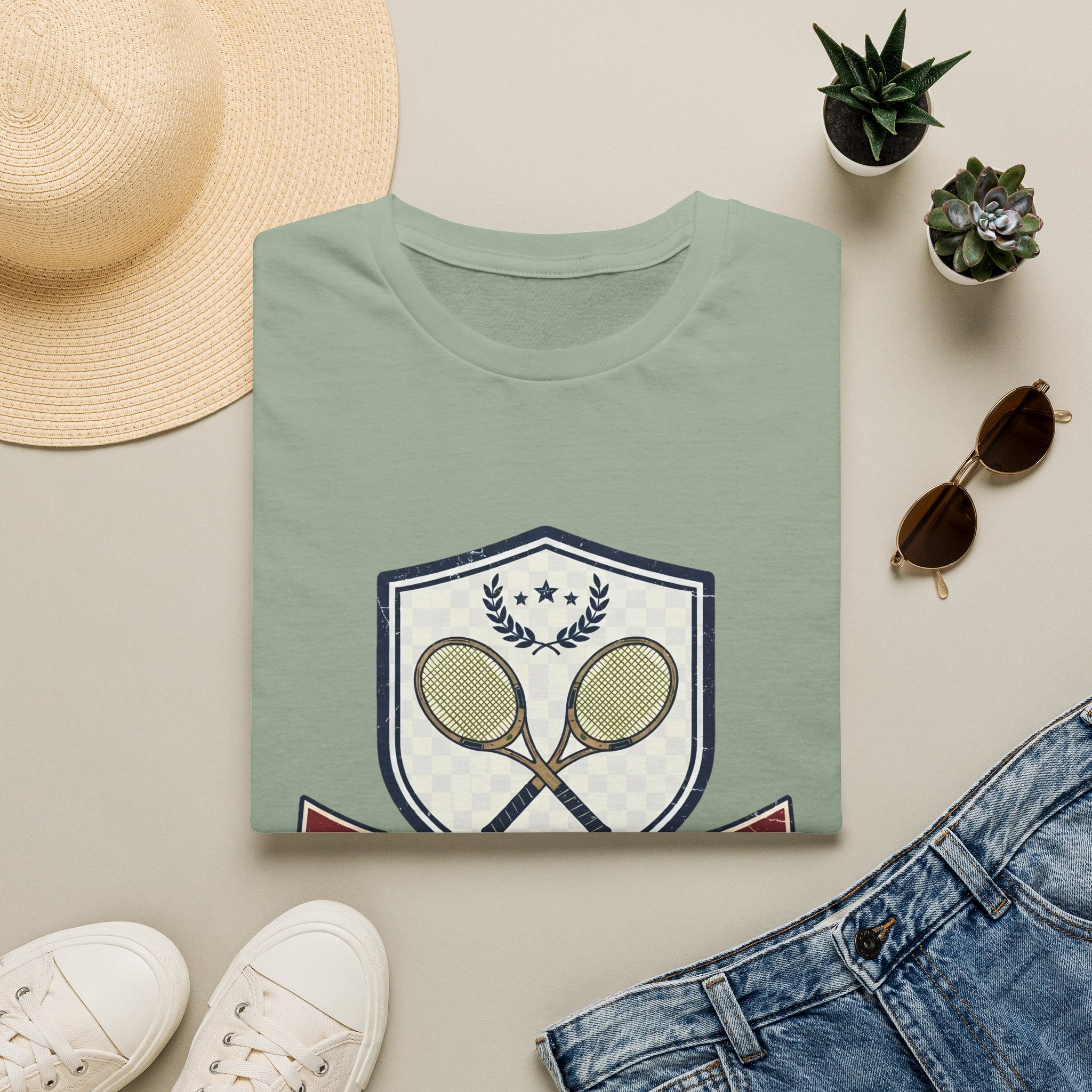 Proud Tennis Dad T-Shirt — Vintage Tennis Crest Tee