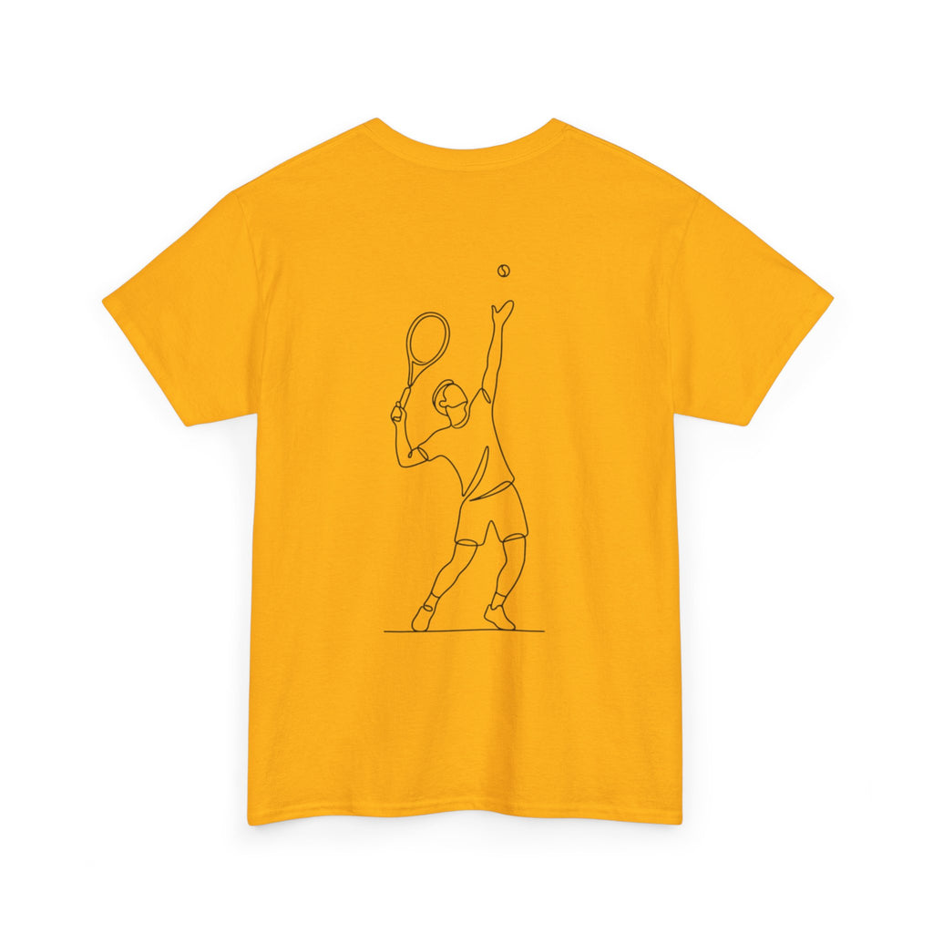 Tennis Serve Line Art Tee — Minimalist Tennis T-Shirt