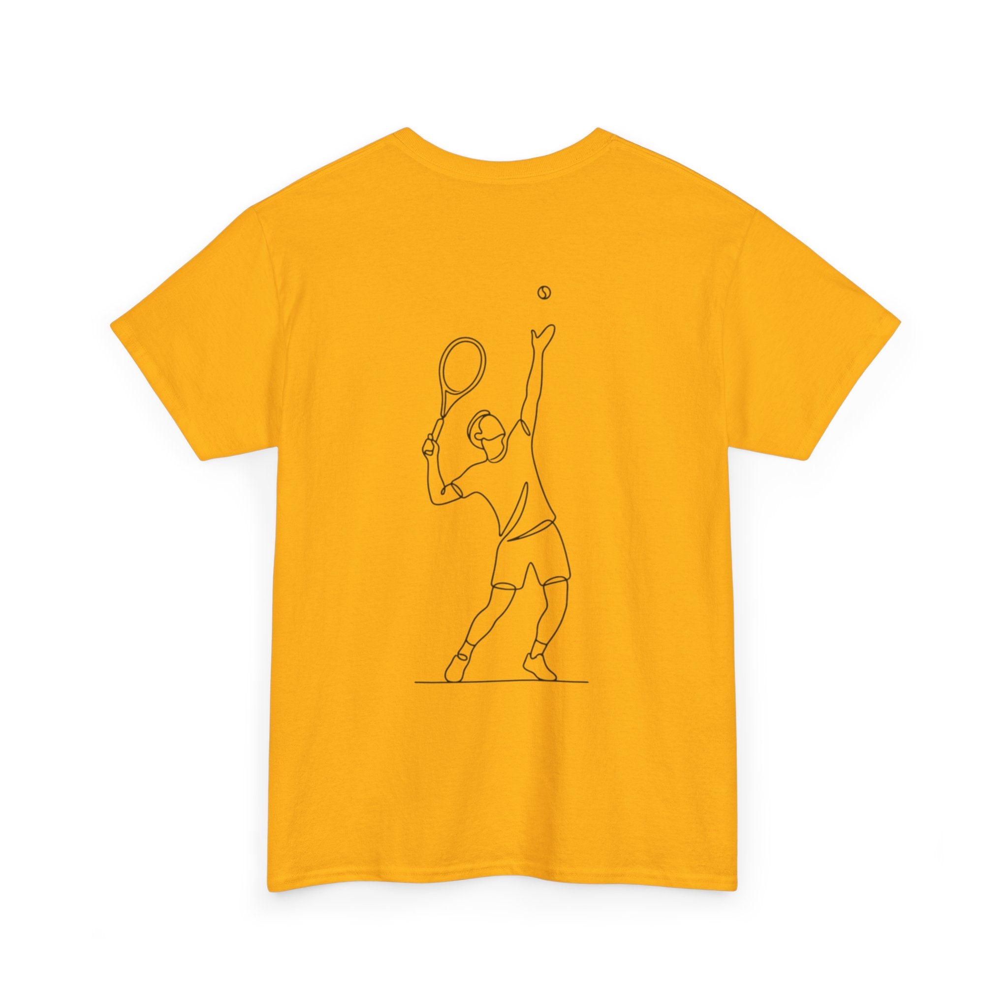 Tennis Serve Line Art Tee — Minimalist Tennis T-Shirt