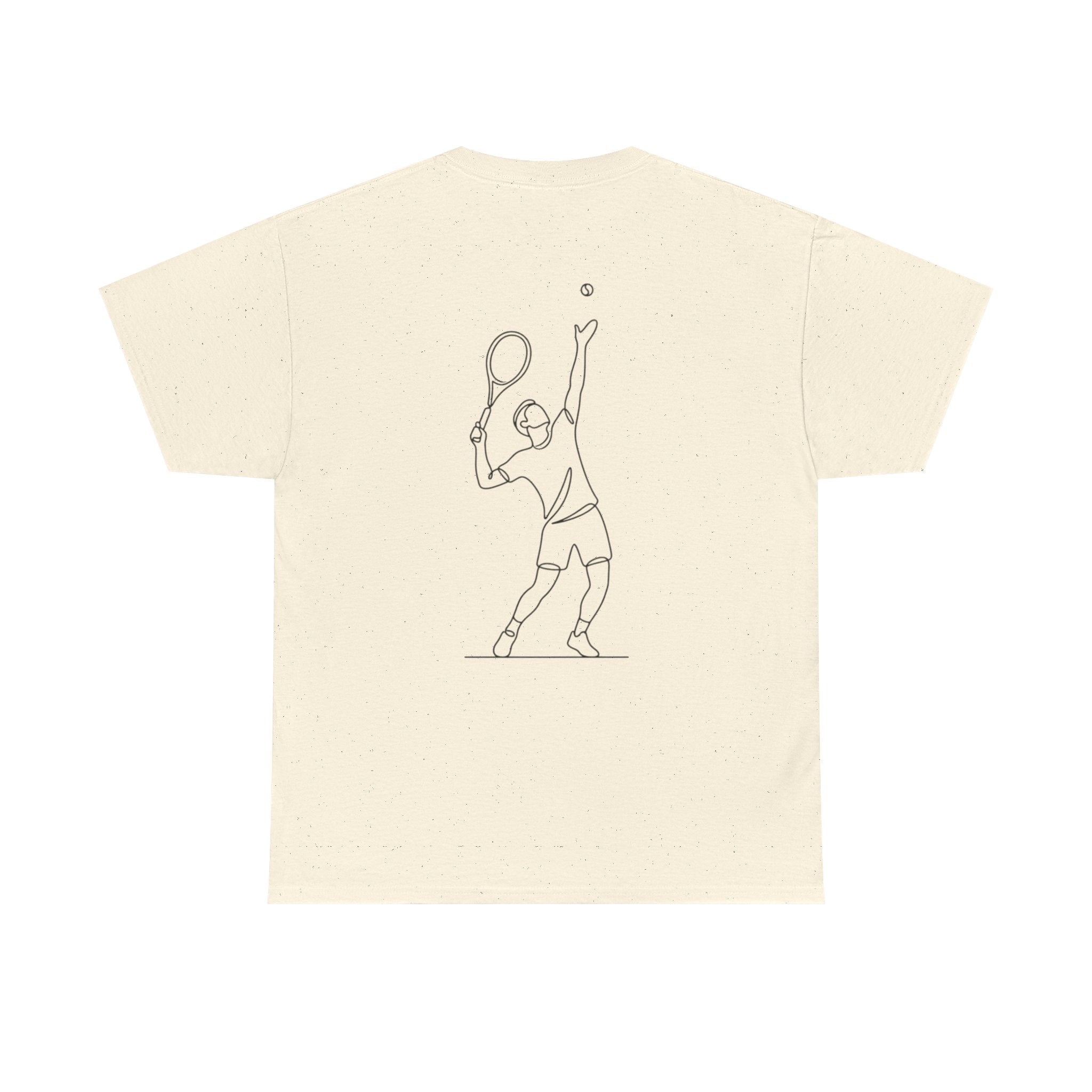 Tennis Serve Line Art Tee — Minimalist Tennis T-Shirt