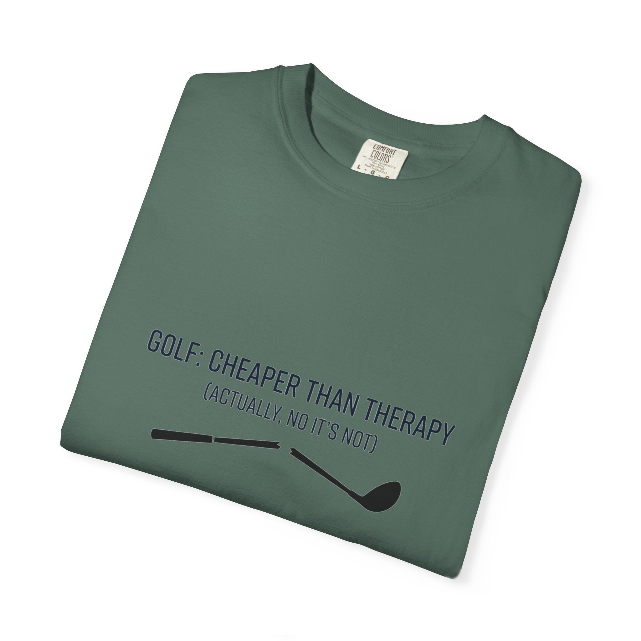 Golf: Cheaper Than Therapy T-Shirt — Funny Golfers Tee