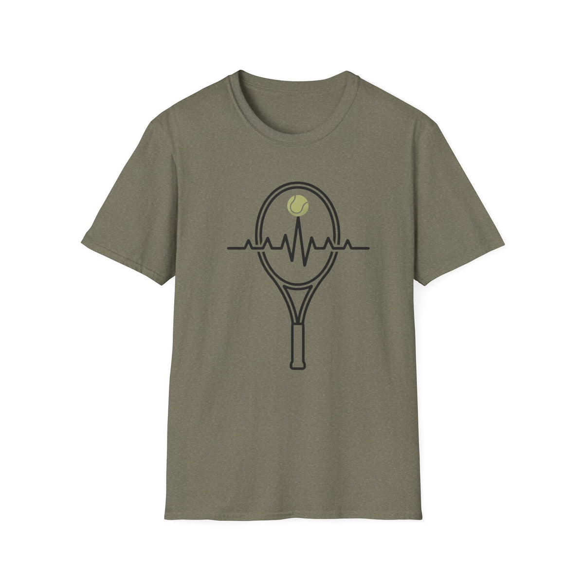 Tennis Racket Heartbeat T-Shirt