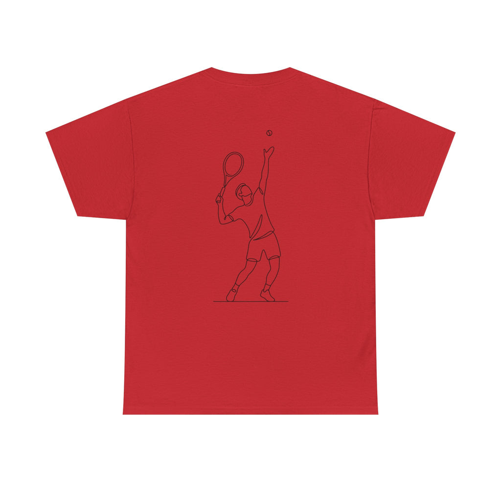 Tennis Serve Line Art Tee — Minimalist Tennis T-Shirt