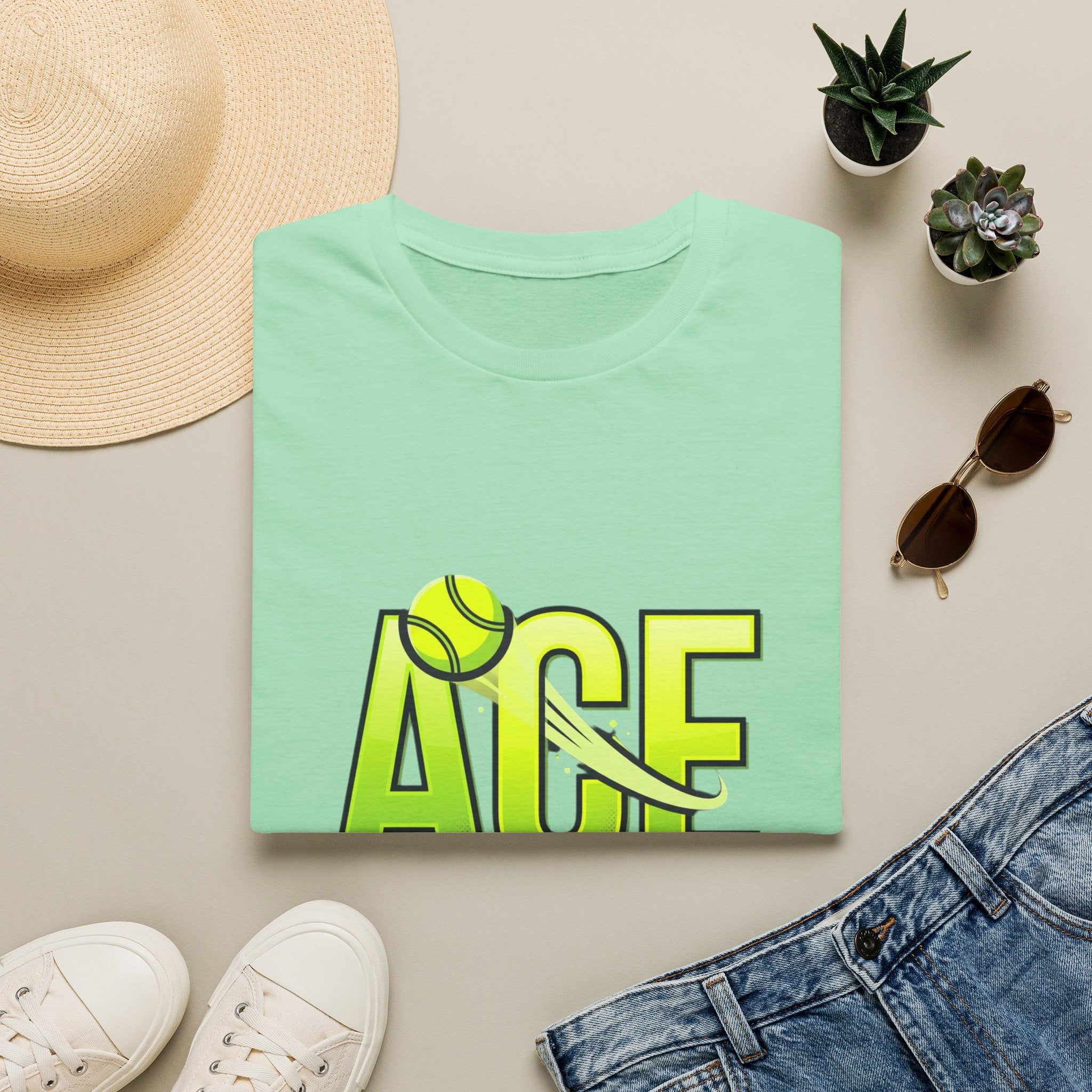 T-Shirt — "Ace" Tennis Graphic Tee