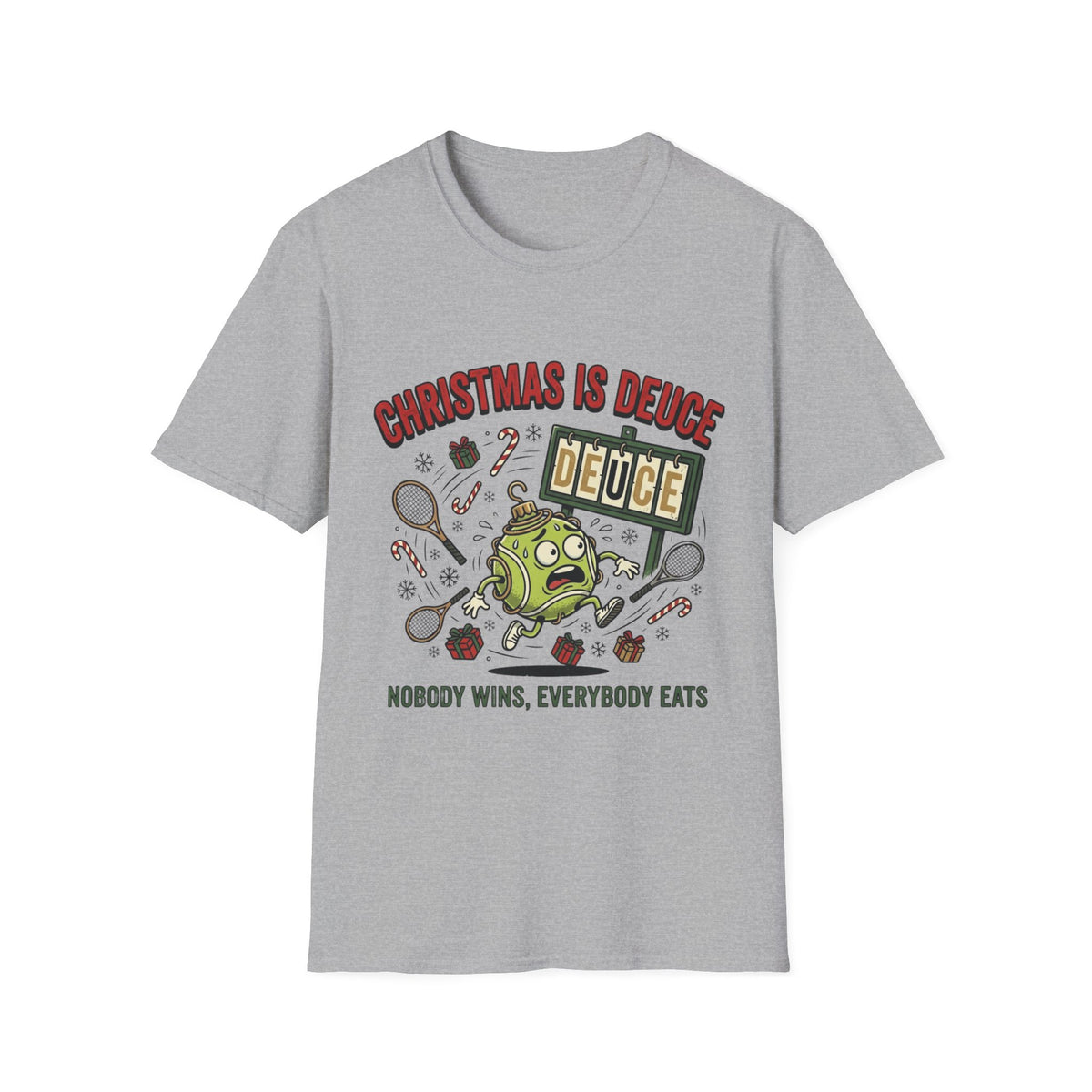 Christmas Is Deuce T-Shirt — Funny Holiday Card Game Tee