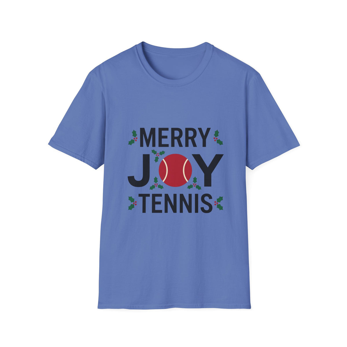 Merry Joy Tennis T-Shirt — Holiday Tennis Lover Christmas Tee