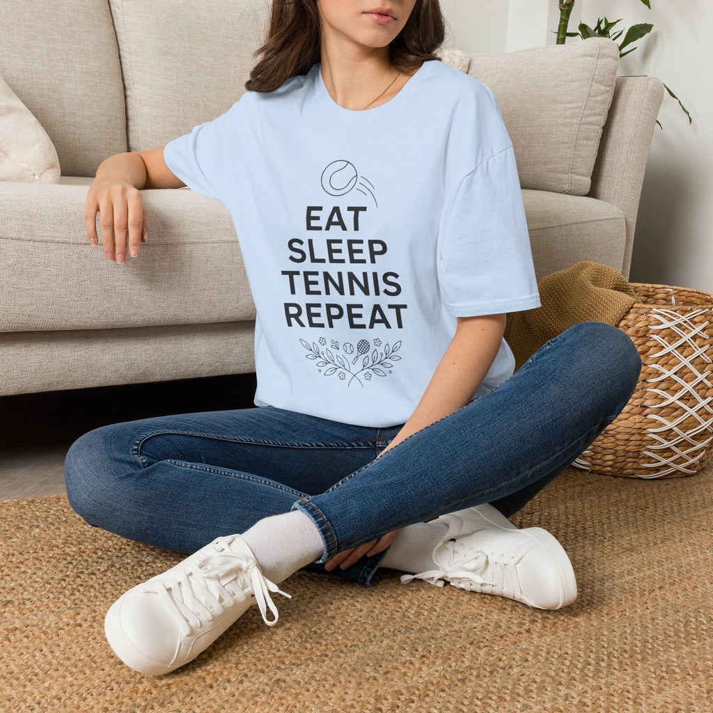 Eat Sleep Tennis Repeat T-Shirt — Tennis Player Graphic Tee