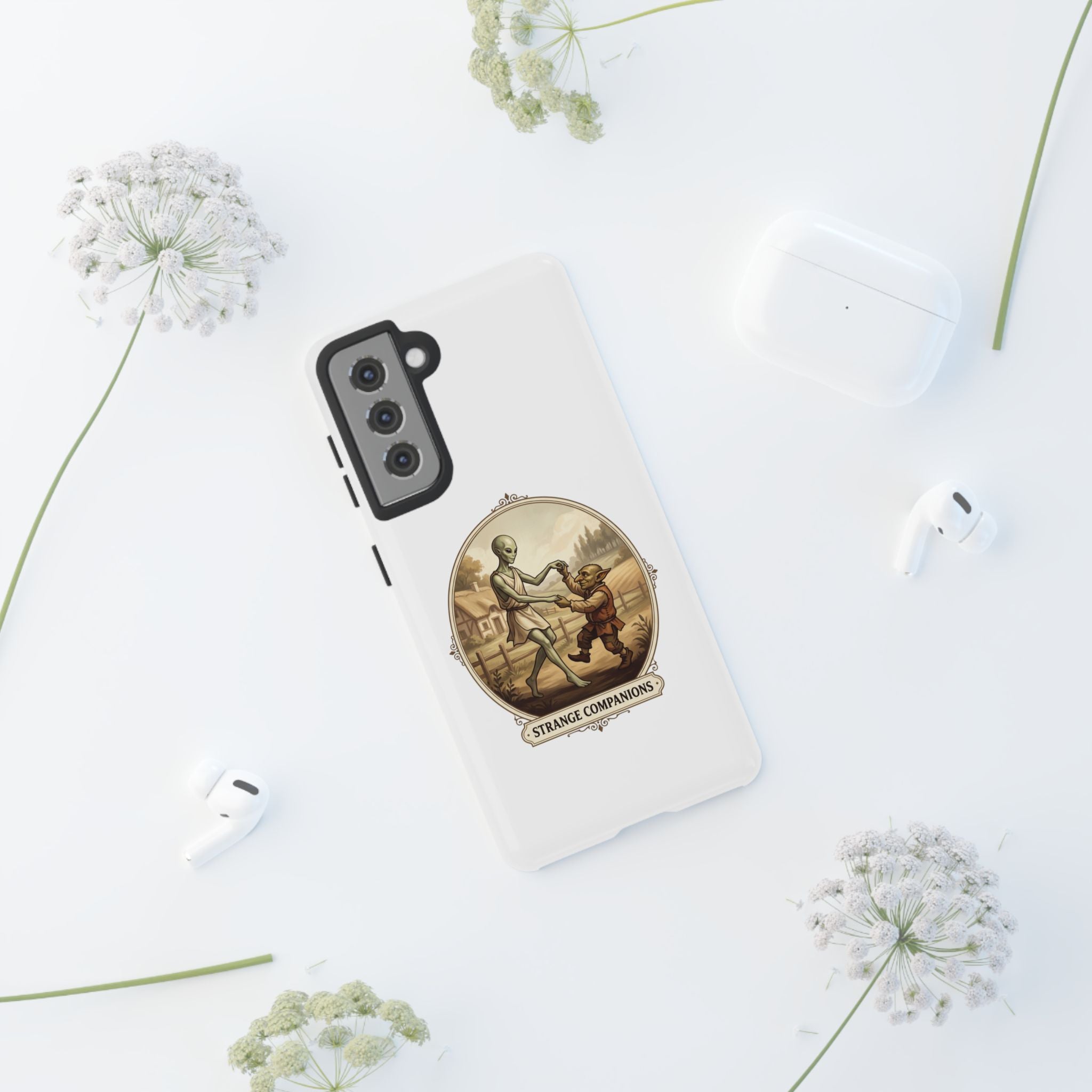 Phone Case — Vintage 'Strange Companions' Alien & Child Illustration