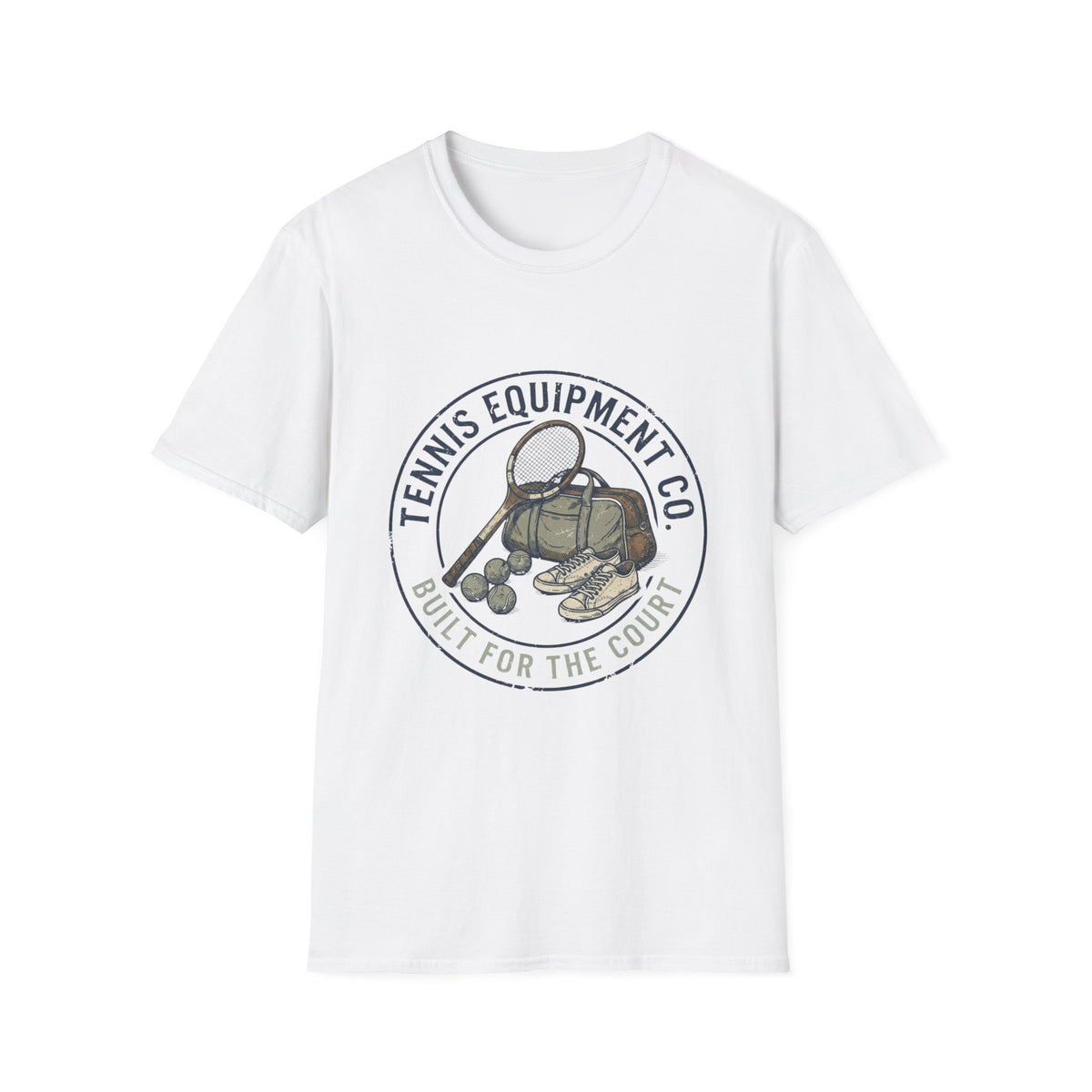 T-Shirt — Tennis Equipment Co. "Built for the Court" Vintage Tennis Graphic