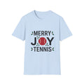 Merry Joy Tennis T-Shirt — Holiday Tennis Lover Christmas Tee