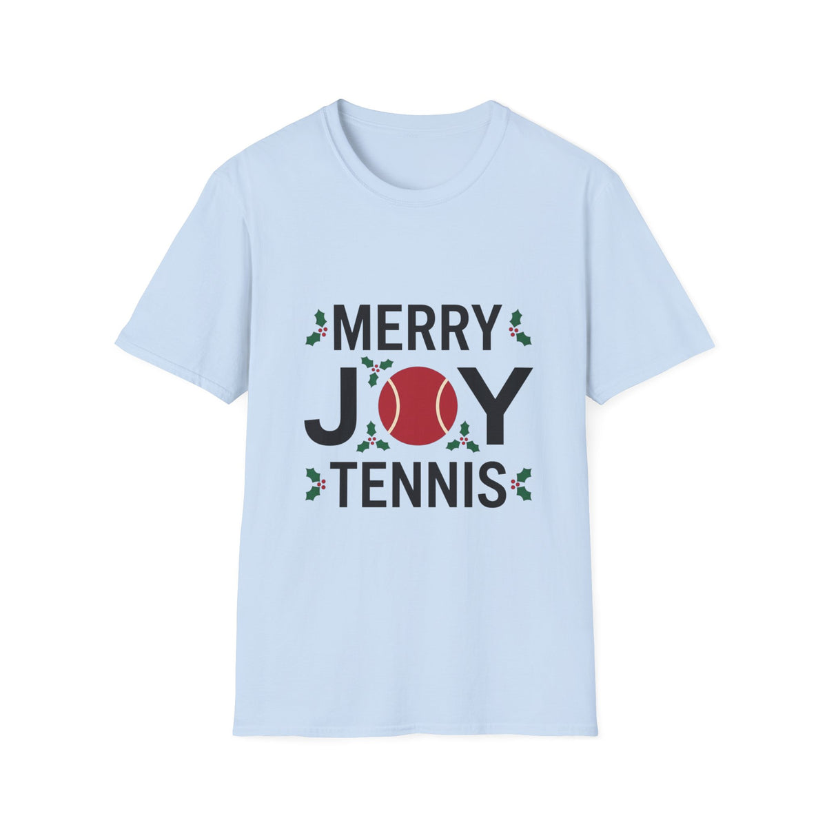Merry Joy Tennis T-Shirt — Holiday Tennis Lover Christmas Tee