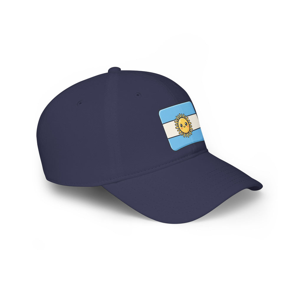 Argentina Sun Flag Baseball Cap — Low Profile Red Hat
