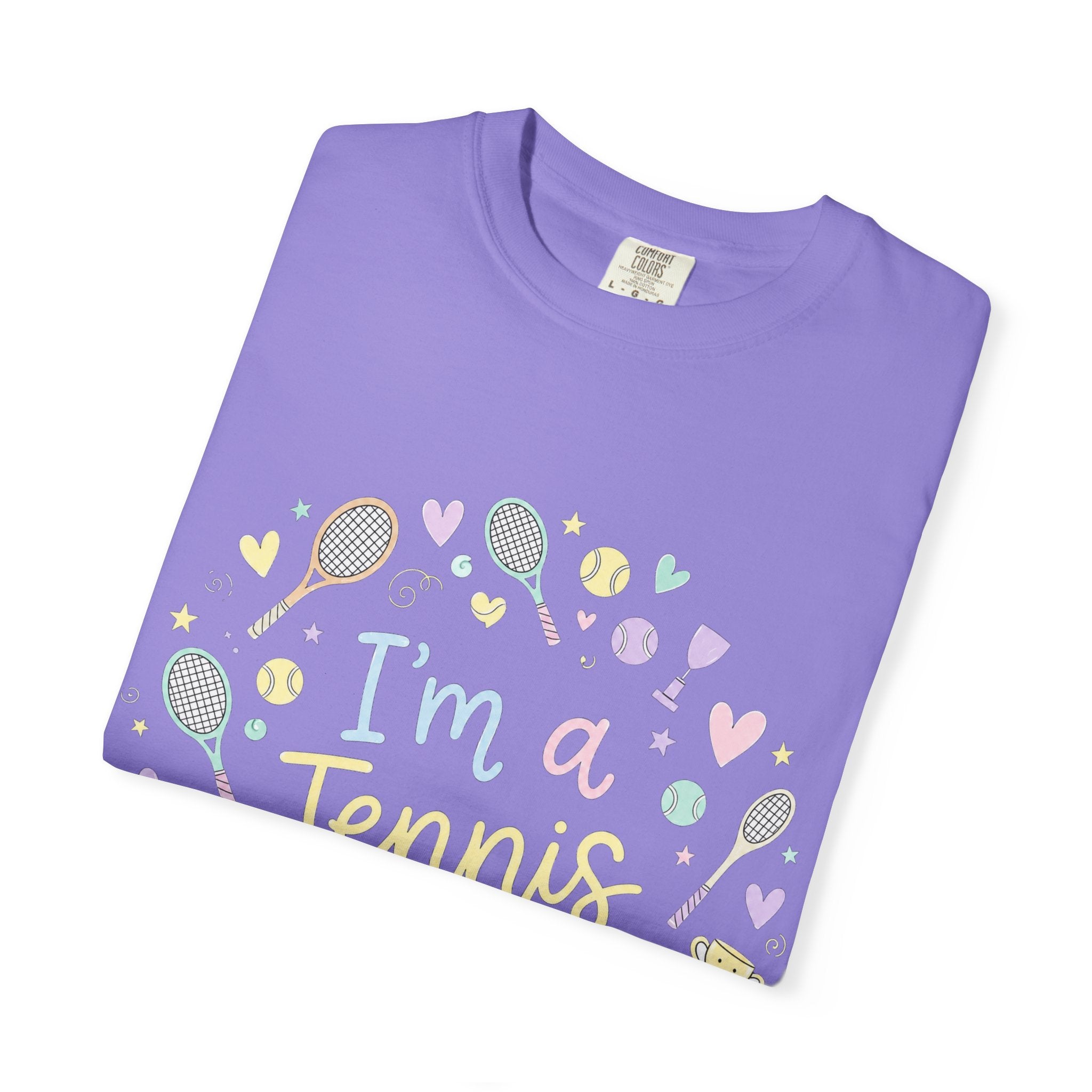 I'm a Tennis Addict T‑Shirt — Cute Pastel Tennis Graphic Tee for Players & Fans