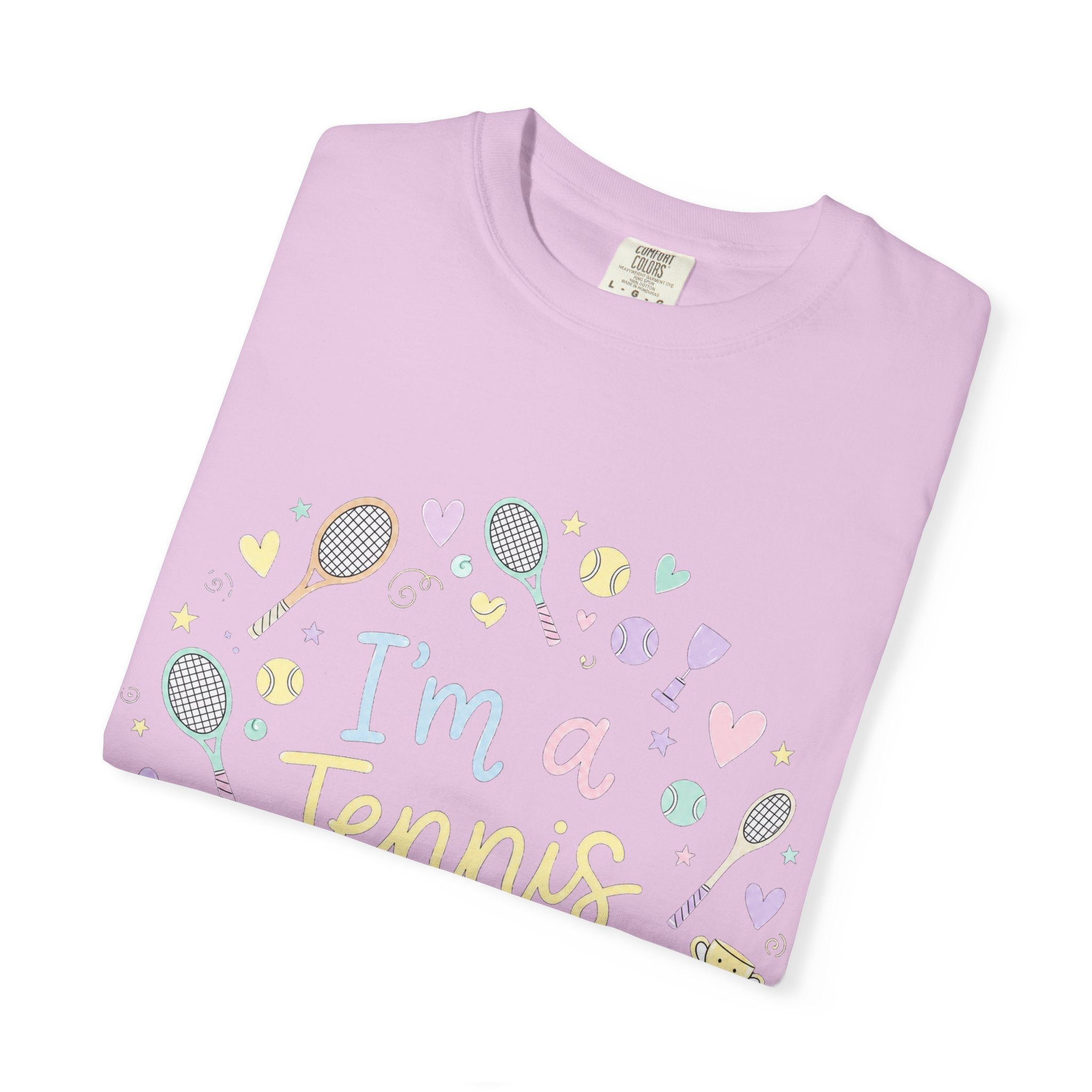 I'm a Tennis Addict T‑Shirt — Cute Pastel Tennis Graphic Tee for Players & Fans