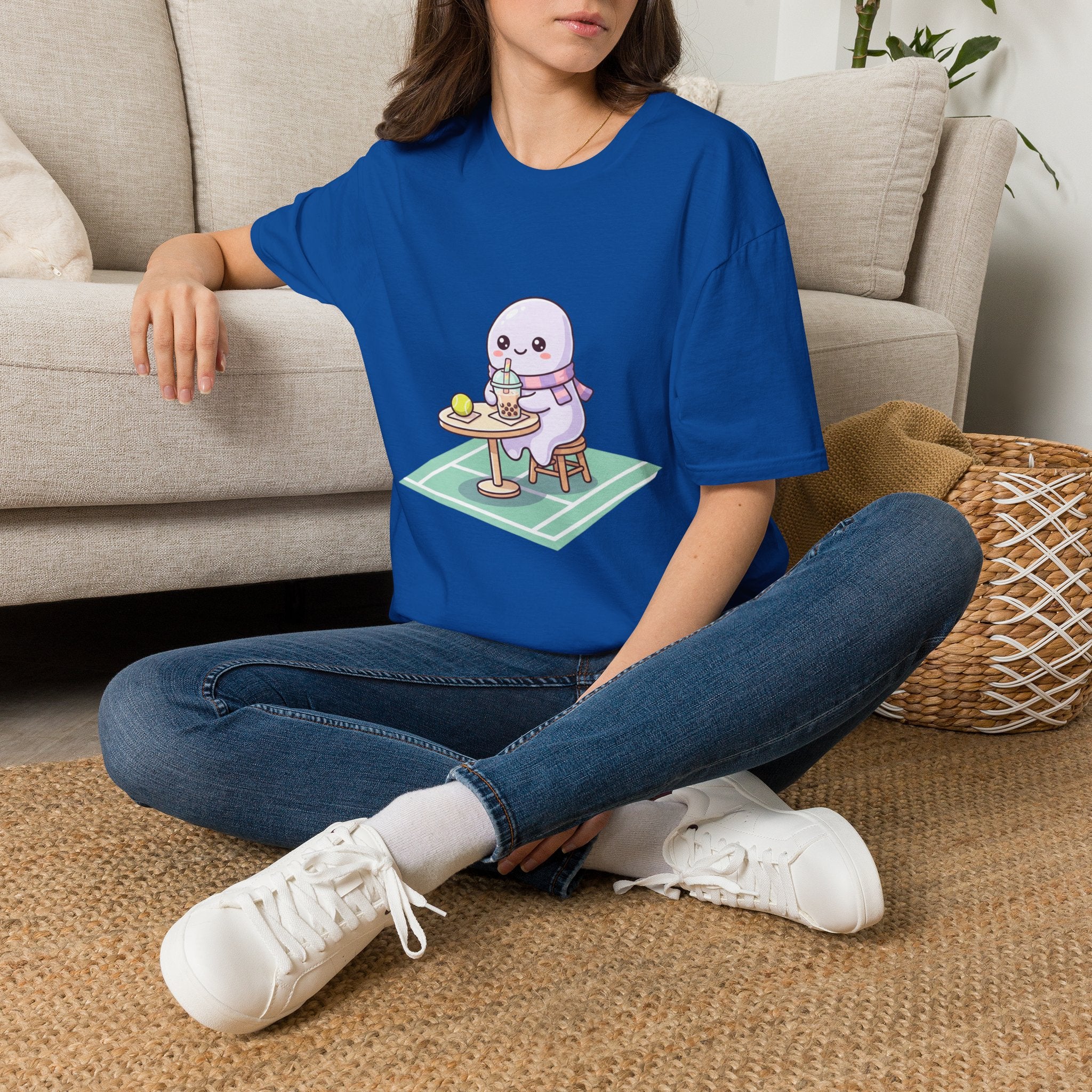 Cute Seal Cafe T-Shirt — Kawaii Sea Otter Drinking Bubble Tea