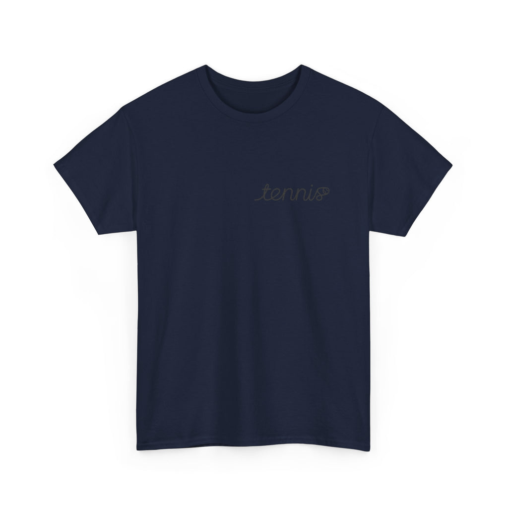 Tennis Serve Line Art Tee — Minimalist Tennis T-Shirt